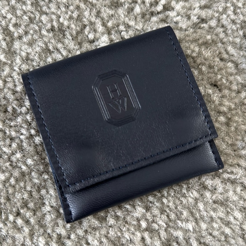 Harry Winston leather jewelry travel bag